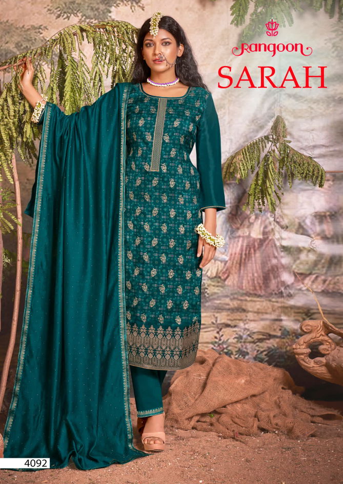 Rangoon Sarah Festive Wear Wholesale  Kurti With Bottom Dupatta Collection